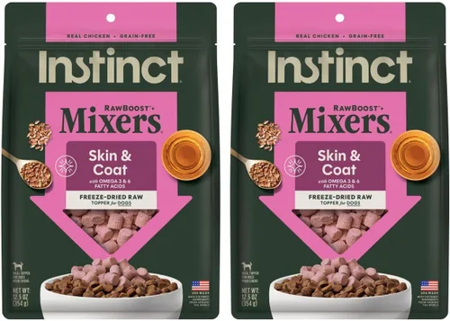 Vista 28 de Instinct Raw Boost Mixers, Topper de comida para perro liofilizada, receta sin granos - Carne natural 100%, bolsa de 6 oz