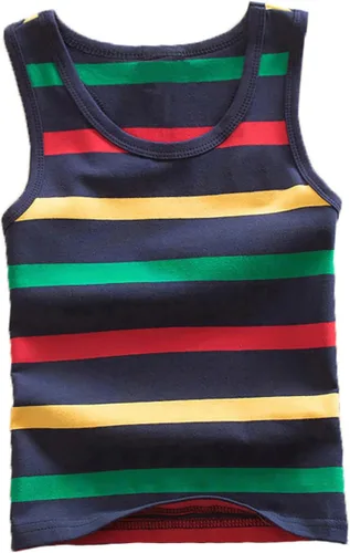 Vista 3 de Camisetas sin mangas de algodón suave para niños pequeños, paquete de 3