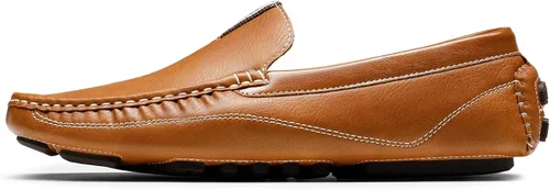 Vista 2 de Bruno Marc - Mocasines de conducción para hombre, mocasines tipo penny con cierre de deslizar