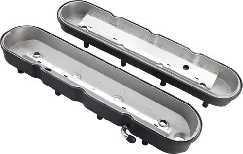 Vista 5 de LS - Cubiertas de válvula de aluminio fundido con soportes de bobina compatibles con Che-vy Small Block V8 293 325 346 364 376 427 LS1 LS2 LS3 LS6