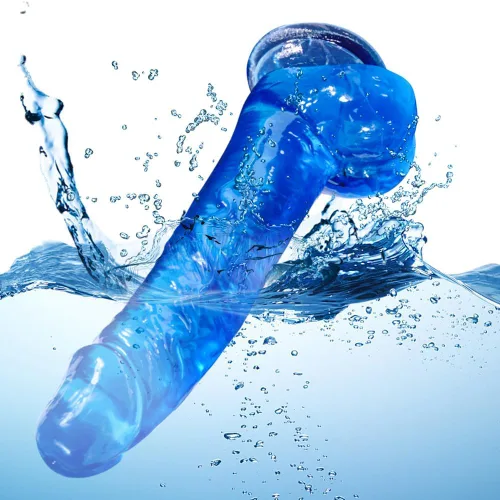 Vista 6 de Consolador de Ventosa Azul - Consolador Grande Realista de 8.2 Pulgadas, Juguete Sexual para Adultos con Ventosa, Adecuado para Mujeres/Hombres/Gay