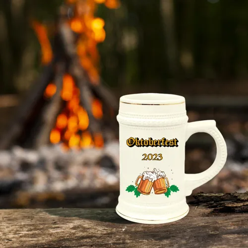 Vista 5 de Oktoberfest - Taza de cerveza para el Oktoberfest, taza de cerámica para el Oktoberfest 2023