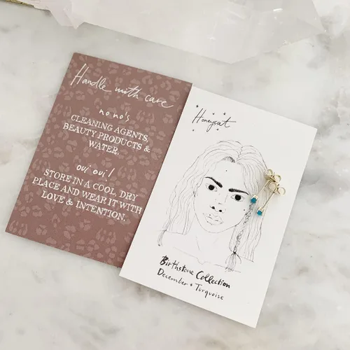 Vista 2 de HONEYCAT Tiny Birthstone Stud Earrings (Natural Stones) in Gold, Rose Gold, or Silver Minimalist, Delicate Jewelry