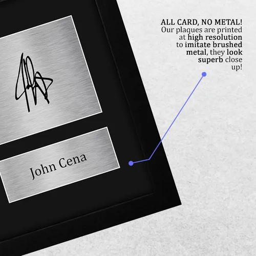 Vista 5 de HWC Trading Regalos de John Cena USL con marco, foto impresa autografiada firmada para aficionados a recuerdos de WWE y WWF, tamaño carta de EE. UU