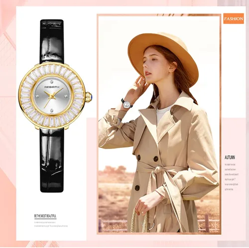 Vista 3 de Avaner Reloj de cara pequeña para mujer, reloj de cuero ultra delgado, reloj de pulsera de cuarzo analógico, reloj de vestir elegante para mujer