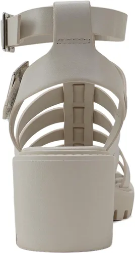 Vista 2 de Soda "Rebirth" Sandalias de tacón bajo con hebilla de velcro para mujer, con puntera abierta, con múltiples correas