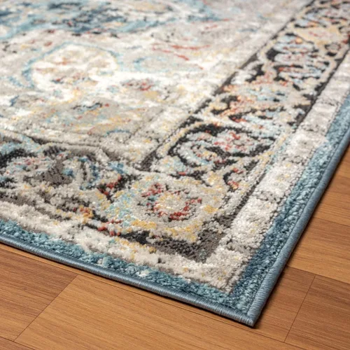 Vista 10 de LUXE WEAVERS Alfombra marroquí floral vintage azul 6x9