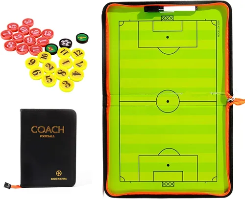 Vista 14 de Pure Vie Tabla magnética de tácticas de entrenamiento de fútbol, portapapeles de fútbol portátil para entrenadores de fútbol de borrado en seco