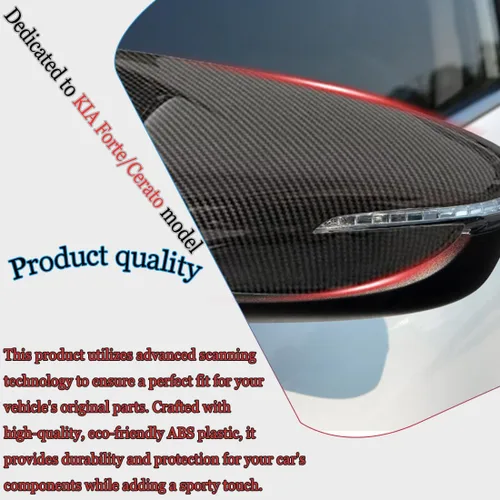 Vista 4 de MUXEE Cubierta para espejo retrovisor, para KIA Forte/K3/Cerato 2014 2015 2016 2017 2018, carcasa de señal de giro, accesorios para espejo