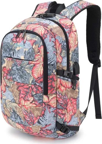 Vista 13 de Tzowla, mochila de viaje de negocios para computadora portátil de 15,6 a 17,3 pulgadas para mujeres, hombres y para regalar, A-Negro