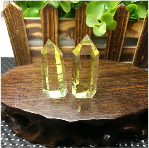 Vista 13 de StoneStory Figura de prisma facetada de punto de cristal curativo de ojo de tigre natural, paquete de 2 piedras preciosas de reiki, ojo de tigre