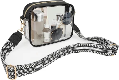 Vista 9 de Aveniee Clear Bag Stadium Approved, Clear Purses for Women, Cross body Bag for Concerts with Adjustable Strap