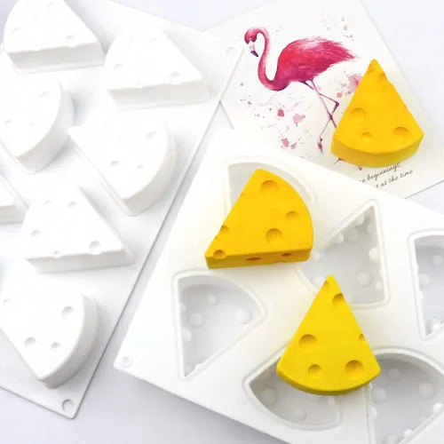 Vista 2 de 2 moldes de silicona para queso 3D, molde en forma de queso para hornear postre mousse para pasteles, herramientas de pastelería, herramientas