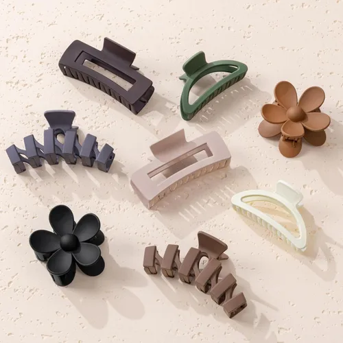 Vista 14 de Sunolga Pinzas de garra para gorras de béisbol, 4 pinzas para el cabello grandes para sombrero de camionero para mujer, pinzas antideslizantes