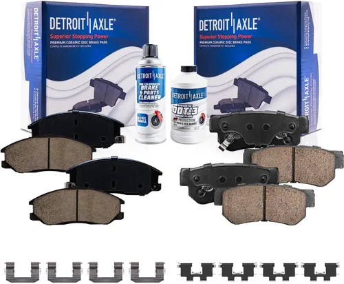 Vista 67 de Detroit Axle - Pastillas de Freno Delantero para Nissan Altima Maxima Sentra 350Z Cube Juke Versa INFINITI G35 I30 I35 Suzuki SX4 Crossover