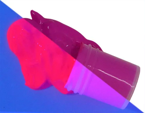 Vista 2 de Luz negra UV magenta de 4 onzas, neón, rave, fluorescente, pintura acrílica