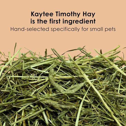 Vista 3 de Kaytee Timothy - Alimento completo para conejos, fabricado con heno Timothy, alto en fibra, apoya la salud dental y la digestión, 4.5 libras