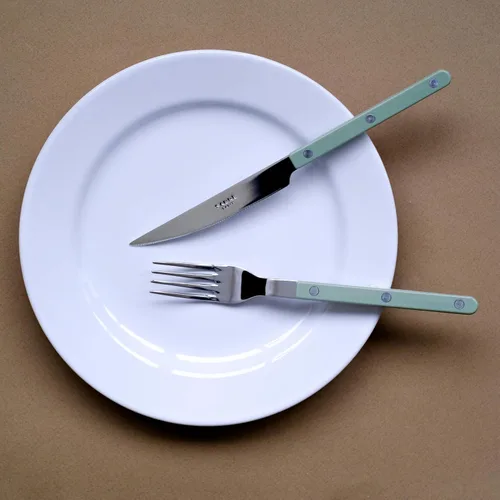 Vista 3 de SABRE PARIS - Juego de cubiertos de 5 piezas - Colección Bistrot - Cuchillo, tenedor, cuchara de sopa, cucharadita y tenedor de postre - Acero