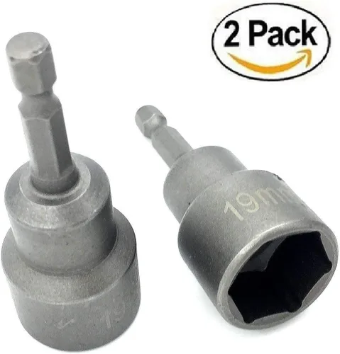 Vista 2 de 2 adaptadores de taladro de tijera de nivelación para rv-Jacks con herramientas de vástago hexagonal de conexión rápida de 1/4, funciona con todos