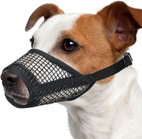 Vista 12 de Mayerzon Bozal para Perro, Bozales de Malla Suave para Perros Pequeños, Medianos y Grandes Chihuahua Poodle Husky Labrador Retriever, Protector