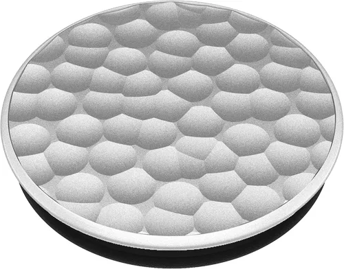 Vista 3 de PopSockets: PopGrip - Soporte extensible y agarre con tapa intercambiable para teléfonos y tabletas, metal martillado plateado