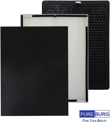 Vista 4 de PUREBURG Juego de filtros de repuesto compatibles con Purafide Air XP360 Purafide Air Purafide Air XP360, H13 HEPA 4 etapas de filtración de carbón