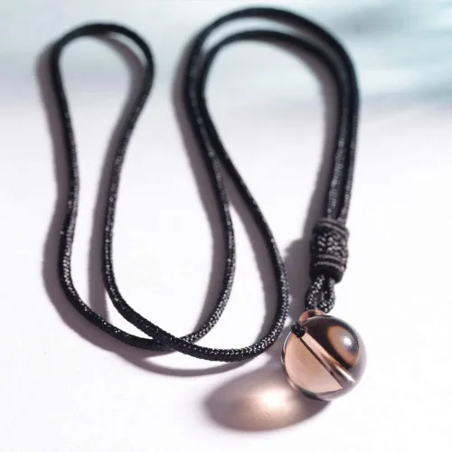 Vista 36 de iSTONE Collar unisex con dije de cuentas redondas auténticas, cadena de cuerda negra de 24 pulgadas para hombres y mujeres