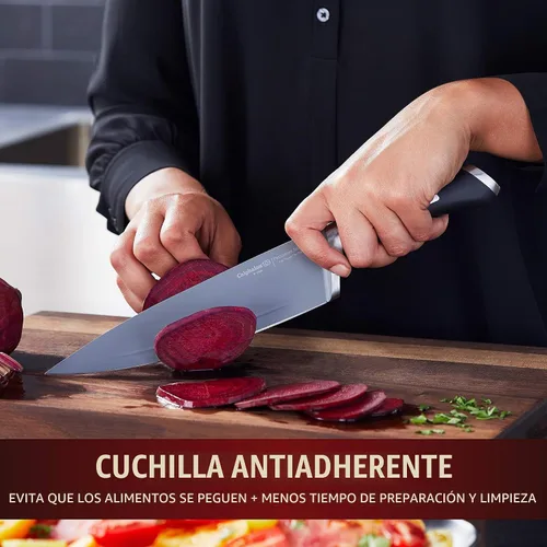 Vista 2 de Calphalon Juego de cuchillos de cocina con bloque autoafilable, cuchillos antiadherentes de 13 piezas