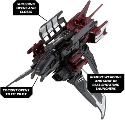 Vista 4 de Interplay UK Snap Ships Locust K.L.A.W. Stealth Craft - 36 piezas - A partir de 8 años