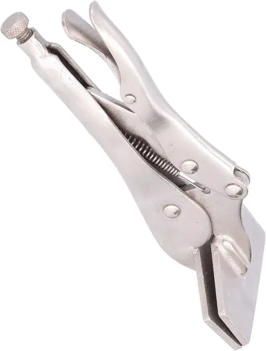 Vista 7 de Alicates de bloqueo con boca plana, alicates de hoja ajustables para doblado de metal, rotura y engaste de metal, acero 55# (8 pulgadas)