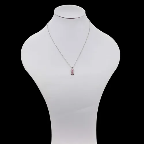 Vista 3 de Uloveido Platino plateado ovalado corte cúbico zirconia 7 piedras collar pendientes y anillo media luna fiesta joyería conjunto T502