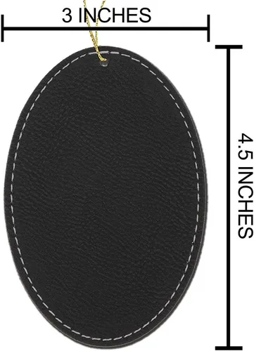 Vista 3 de LaserGram Personalized Christmas Ornament, World's Greatest Grandson, Faux Leather, Custom Laser Engraved Gift Idea (Oval Shape, Black with Silver)