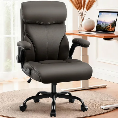 Vista 22 de AreShark Silla de oficina – Silla ejecutiva de escritorio cómoda transpirable con respaldo alto y soporte lumbar, silla ergonómica de cuero