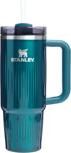 Vista 214 de STANLEY Quencher H2.0 Vaso Térmico con asa y pajilla, 64 onzas, tapa Flowstate de 3 posiciones, gran capacidad para viajes y deportes, vaso de acero