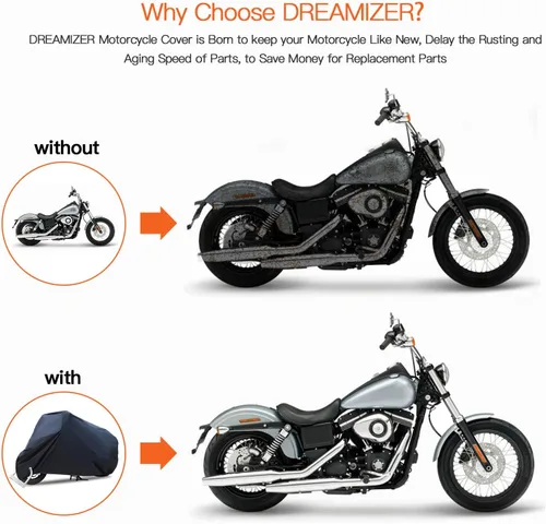 Vista 4 de Rich Choices Funda pequeña para patinete de motocicleta, impermeable, para exteriores, protección UV, protección contra la lluvia, para todas