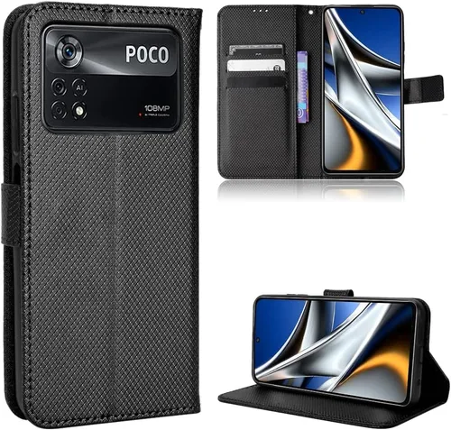 Vista 8 de Funda para Xiaomi Poco M4 Pro 4G Funda de cuero, Funda para Xiaomi Poco M4 Pro 4G 2201117PI 2201117PG Funda de cuero PU Flip Cover Azul