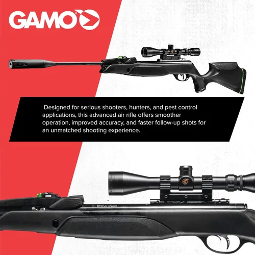 Vista 3 de Gamo Swarm Magnum PRO 10X GEN3i Inertia Fed Break Barrel Air Rifle High-Power Magnum Gas Piston - Upgraded Multi-Shot Loader System - Heavy Sound