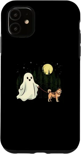Vista 8 de iPhone 16 Akita Walking Ghost Halloween Funny Kids Costume Case