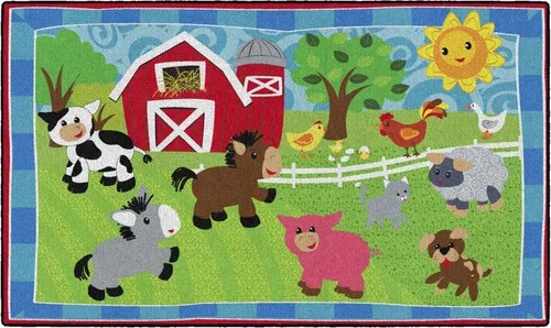Vista 13 de Flagship Carpets Alfombra antideslizante para niños y bebés para aprendizaje en casa o aula, sala de juegos o dormitorio de niños, 2 x 3 pies