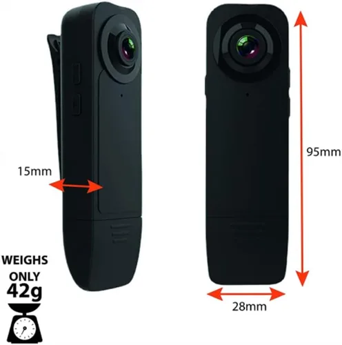 Vista 2 de Docooler Mini cámara de cuerpo 1080P con clip de audio grabadora de video gran angular cámara de video incorporada batería