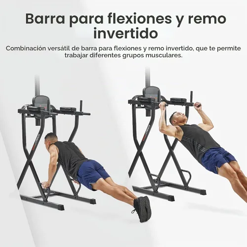 Vista 5 de Sunny Health & Fitness Power Tower and Dip Station for Home Training