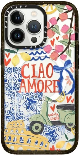 Vista 405 de CASETiFY Funda Impact para iPhone 13 [Protección contra caídas de grado militar 4X de 8.2 pies/Compatible con Magsafe] - #1 Mom - Transparente