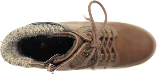 Vista 3 de Soda Botines de combate con suela de lengüeta única con cordones y cremallera lateral