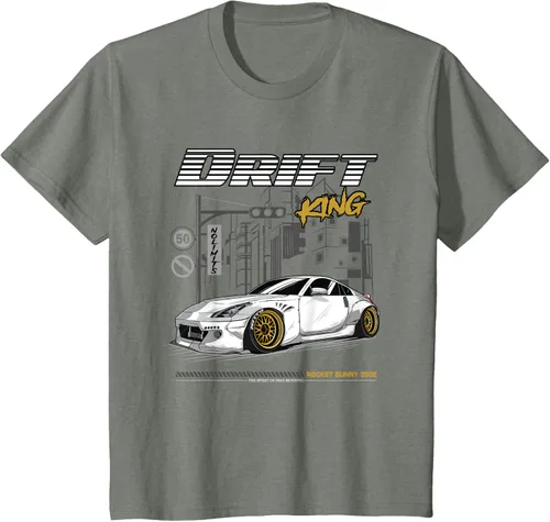 Vista 65 de Z34 370 Fairlady Z - Camiseta gráfica de cuerpo ancho, Negro, S