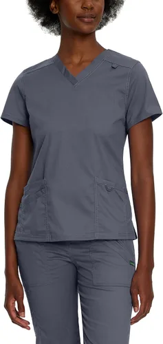 Vista 8 de Landau Proflex 4160 - Camiseta médica elástica con 3 bolsillos para mujer Caribe