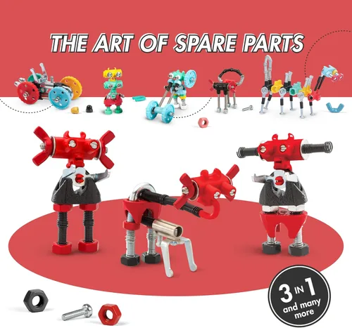 Vista 7 de The Off Bits ArtBit - Juego de construcción de juguetes robot, ideas educativas para regalos de Pascua, kit de aprendizaje de actividades STEM, kit