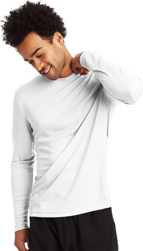 Vista 2 de Hanes Men's Long-Sleeve Performance T-Shirt Pack, 2-Pack, Cool DRI Moisture-Wicking Tees
