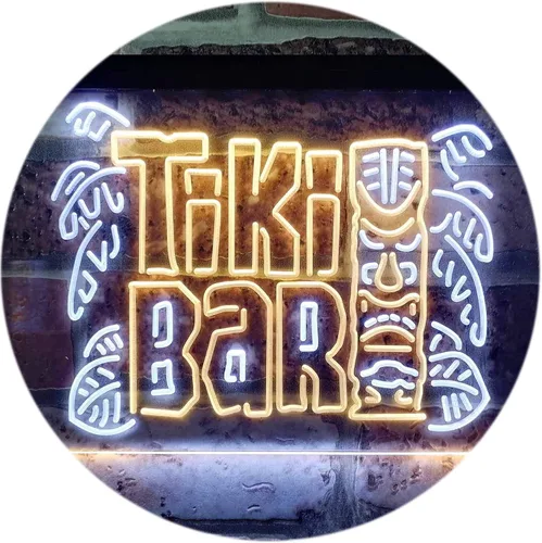 Vista 15 de ADVPRO Tiki Bar Mask Beer Pub Club Wine Dual Color LED Neon Sign Blue & Red 12" x 8.5" st6s32-i3139-br