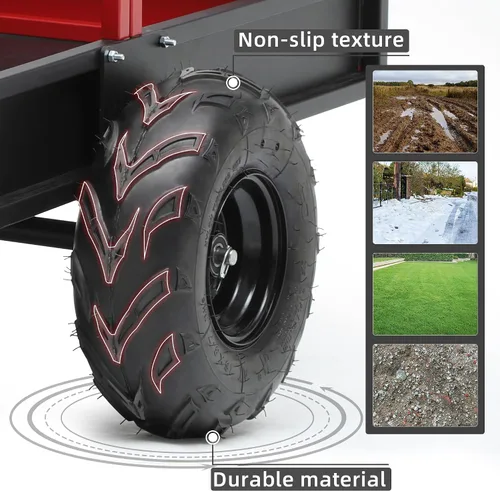 Vista 13 de YITAMOTOR Remolque de descarga ATV de 1600 libras, remolque detrás