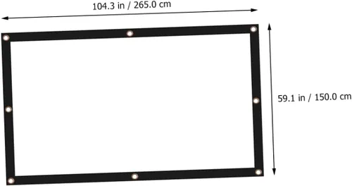 Vista 2 de SHINEOFI Polyester Projector Screen for Indoor Outdoor Movie Home Office Use HD Projection